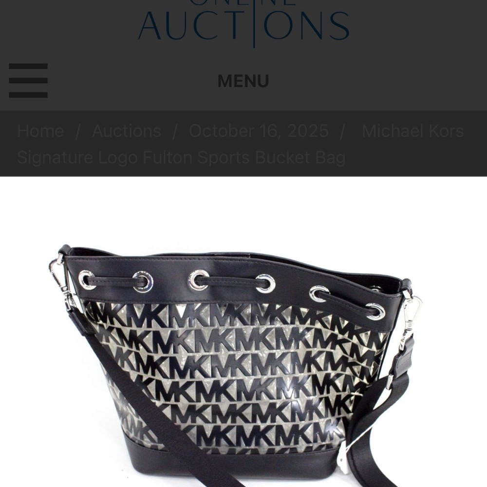 Michael Kors Black and Gray Logo Crossbody Bag - Picture 3 of 9